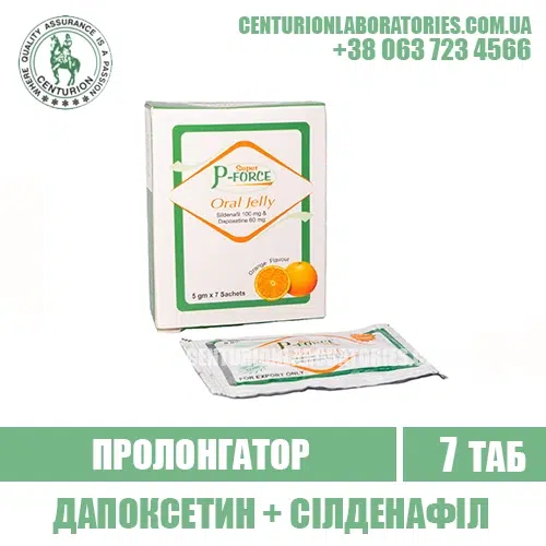 Пролонгатор SUPER P-FORCE ORAL JELLY Дапоксетин + Сілденафіл